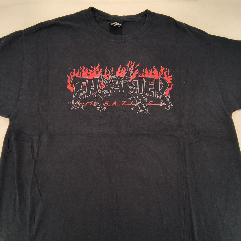 Thrasher Magazine Crew Neck Short Sleeve Shirt Mens Size Exta Large XL Black